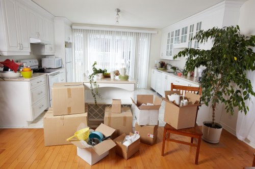 Semi-detached house clearance with loft and shed items being priced