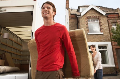 Seasonal home packing services in Eastham with labeled moving boxes